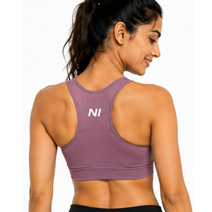 OEM Women Seamless sports bra scoop neck Racerback zip front sports bra Medium support sports bra Nofyan Ind Women Bra - Product Image 2