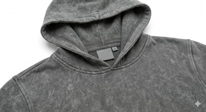 Vintage Acid Wash Winter Hoodie Retro Distressed Cotton <b>Pullover</b> <b>Men</b> Women Oversized Streetwear Breathable Windproof Pocket - Product Image 3