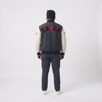 Veste technique pour homme SAJZA personnalisée, 540 GSM, laine Melton, manches en nylon Ripstop, qualité supérieure OEM, automne/hiver, résistante à l'eau