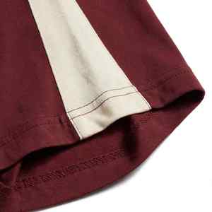 NEXTEX Unisex Color Block <b>T</b> <b>Shirt</b> Maroon <b>Cream</b> Soft Cotton Jersey Crew Neck Casual Tee - Product Image 6