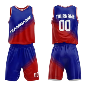 Conjunto de Uniforme de Baloncesto Personalizado, Sublimado, Sin Mangas, de Malla, con Estampado Splash, Cuello Redondo, Kits Deportivos - Product Image 1