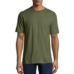 Vente en gros directe d'usine, t-shirt pour homme uni, 100% coton, séchage rapide, respirant, manches courtes, logo de marque personnalisé - Product Image 5