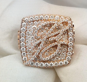 Custom <b>Initial</b> Letter <b>Ring</b> 925 Sterling Silver VVS Moissanite Diamond Iced Out Hip Hop Statement <b>Ring</b> For Men's Wear - Product Image 1