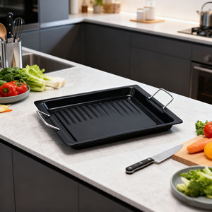 Plaque de cuisson BBQ avec poignées, gril extérieur robuste pour barbecue, camping, pique-nique et cuisine en plein air, plaques de cuisson en aluminium - Product Image 4