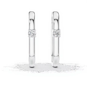 Round Solitaire Moissanite Oval Hoop <b>Earrings</b> 925 Sterling Silver GRA Certified Luxury <b>Fine</b> Jewelry for Women Wedding & birthday - Product Image 1