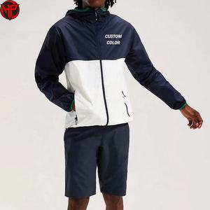 Custom Summer Mens Clothing Jogging Sportswear Suit Sets Luxury Nylon <b>Wind</b> <b>Breaker</b> Windbreaker Short Set for Men - Product Image 1