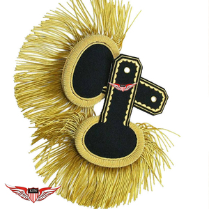 Epaulettes de Hombro Metálicas Doradas KEW con Flecos, Diseño Vintage de Lujo, Ecológicas, Bordadas, Acabado Duradero, Personalizables - Product Image 1