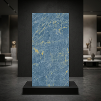 Carreaux de sol et de mur en porcelaine brillante Ilora Blue 600x1200mm avec fonction pare-feu pour salle de bain moderne, cuisine et usage extérieur
