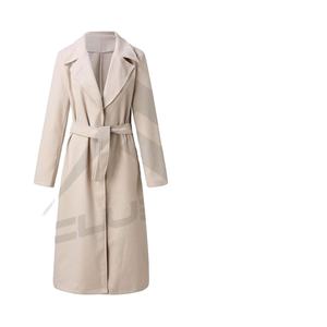 Manteau long trench pour femme, mode automne/hiver 2025, haute qualité, élégant, chaud, décontracté, respirant, écologique, en peau de mouton avec capuche - Product Image 1