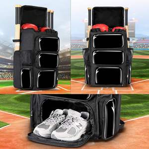 Large Capacity Baseball Catcher Bag with Multi-Pockets, Water-Resistant Softball Gear <b>Backpack</b> - Product Image 4