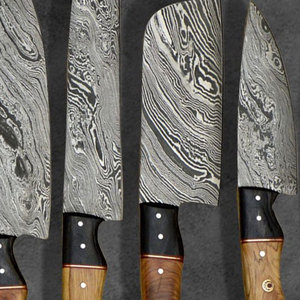 Juego de Cuchillos de Cocina de Acero de Damasco de Lujo con un Elegante Diseño y Agarre Cómodo para Entusiastas de la Cocina - Product Image 6