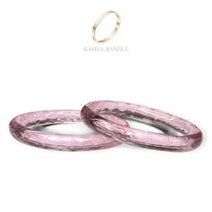 Bracelets en verre cristal effet gelée, finition lisse, couleurs assorties, style designer, bijoux indiens cachemiriens, vente en gros - Product Image 3