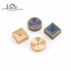 <b>Cone</b> Shape Metal <b>Incense</b> Holder Plate with Center Stick Stand Elegant Ash Catcher Tray Minimalist Home Fragrance Meditation - Product Image 2
