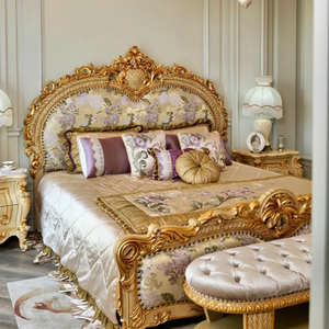 Envío Gratis: Juego de Dormitorio King de Lujo Premium de Caoba Sólida con Diseño Antiguo Europeo, Muebles Tapizados Tallados a Mano para Hotel - Product Image 3