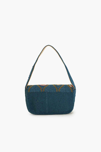 Sac à main en toile brodée de perles fait main pour femme - Mode de luxe, bandoulière réglable, taille personnalisable, doublure en coton, bouton - Product Image 2
