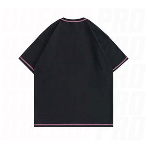 Oversized Men's <b>Black</b> <b>T</b> <b>Shirt</b> Short Sleeve O Neck Streetwear Jersey Knitted Front Print Colorful Letter Pattern Custom Cotton - Product Image 2