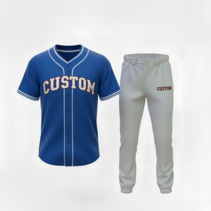 High Quality Custom Sublimation Printed <b>Baseball</b>/Softball Uniform <b>Sets</b> Plus Size Adult Unisex 100% Polyester Moisture-Wicking - Product Image 6