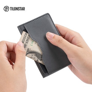 TILONSTAR TVW103 Multifunction Pocket <b>Cards</b> Wallet Minimalist <b>Slim</b> Compact Leather Business <b>Card</b> <b>Holder</b> - Product Image 3