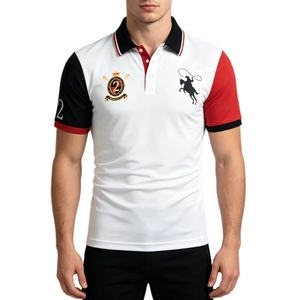 เสื้อโปโลผู้ชายผ้าโพลีเอสเตอร์พิมพ์ลาย มีสไตล์ ระบายอากาศได้ดี เหมาะสำหรับใส่ลำลองและออกกำลังกาย - Product Image 1