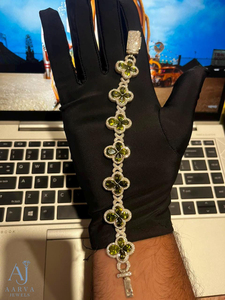 Pulsera de Plata 925 con Moissanita, Cadena de Eslabones de Trébol, Corte Brillante Redondo, Engaste de Garra, Joyería para Regalo o Fiesta - Product Image 2