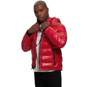 Men's <b>Thin</b> Hooded Long <b>Waterproof</b> Breathable Polyester Puffer <b>Jacket</b> Stand Collar Custom Logo Wholesale High Street Style Winter - Product Image 1