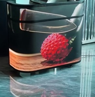 Écran LED d'exposition en forme de U pour entreprise, mur d'écran LED, table publicitaire commerciale avec roulettes