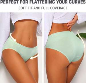 Ropa Interior de Bikini Elegante y Cómoda para Mujer, Tejido Ligero, Flujo de Aire, Elasticidad Suave, Ajuste Equilibrado, Cobertura Total, Uso Diario - Product Image 6