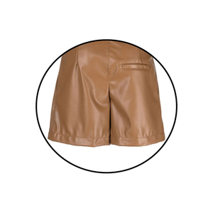 Shorts en cuir de luxe pour homme, cuir véritable, doublure douce, construction durable, vêtements décontractés élégants - Product Image 5