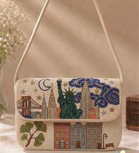 Sac à bandoulière bohème perlé, broderie complexe, sac à main artisanal pour femme, sac à main de boutique de mode - Product Image 1