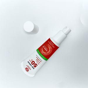 Tube en plastique PE pratique avec bouchon pompe blanc brillant pour emballage de crème solaire et produits de soin de la peau, conception de logo et impression - Product Image 3