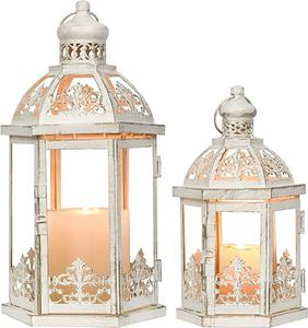 Conjunto de dos farolillos de Metal personalizados, farolillos de Metal de alta calidad, decorativos, hechos a mano, elegantes y clásicos - Product Image 4