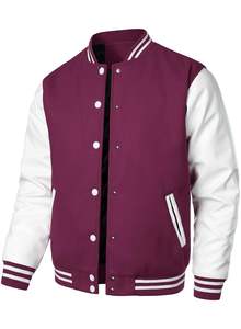 Custom varsity <b>jacket</b> womens streetwear chenille embroidery applique patchwork letter <b>fleece</b> wool blend <b>thick</b> warm winter - Product Image 3