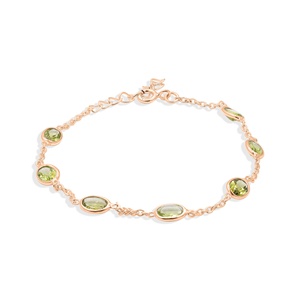 กำไลข้อมือเงินแท้ 925 ประดับเพอริดอททรงรีธรรมชาติจาก Memoria Jewels ขายส่ง - Product Image 3