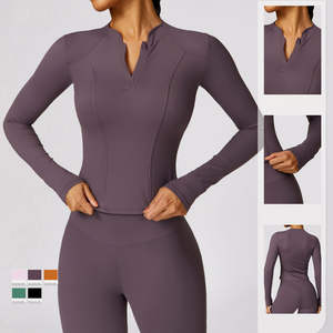 ชุดโยคะ 2 ชิ้นสำหรับผู้หญิง เสื้อแขนสั้นและกางเกงเลกกิ้ง ชุดออกกำลังกาย ชุดออกกำลังกาย - Product Image 3