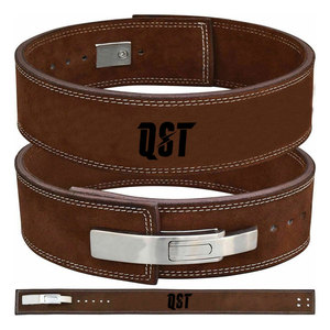 Genuine Leather Cowhide Weight Lifting Lever <b>Belt</b> Custom Logo Breathable Non-Slip Adjustable Elasticity 13mm Thick for Gym - Product Image 1