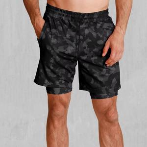 OEM ODM Breathable Casual Training Fitness Shorts Custom Streetwear Double <b>Layer</b> Men Sublimation Shorts Quick Dry - Product Image 1