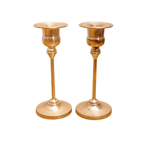 Candelabros de latón macizo estilo vintage con diseño en espiral, elegantes y altos, juego de 2 para decoración del hogar, precio razonable. - Product Image 5