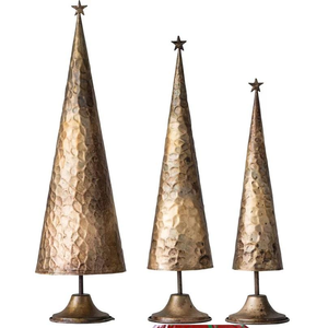 Sapin de Noël en métal noir scintillant avec étoile, décoration de Noël pour la maison, produit en gros - Product Image 6