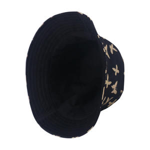 Sublimation Print Double Side Wear Reversible 100% Cotton Summer Outdoor <b>Bucket</b> Sun <b>Hat</b> Men and <b>Women</b> - Product Image 4