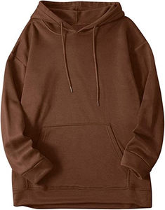 Sudadera Holgada de Felpa de Algodón para Mujer, con Bolsillos Laterales y Capucha, Ideal para Deportes de Invierno, Entrenamiento y Gimnasio - Product Image 1