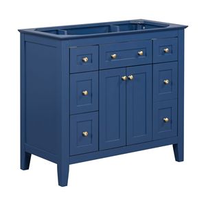 Modern Freestanding 36-Inch Bathroon <b>Vanity</b> Without Sink 6-Drawers 2-Cabinets Storage <b>Bathroom</b> <b>Vanities</b> - Product Image 5