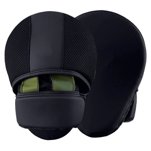 Service OEM ODM personnalisé, entraînement ergonomique des mains avec absorption des chocs haute densité, pads de boxe en cuir noir durables - Product Image 1