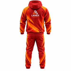Ensemble de survêtement de sport personnalisé par sublimation, veste et pantalon d'entraînement entièrement imprimés, avec logo et nom personnalisés, ensemble athlétique - Product Image 6