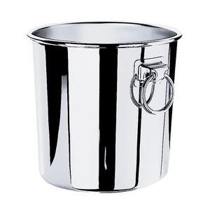 Stainless Steel <b>Ice</b> Bucket with Ring Handles Round Beverage <b>Cooler</b> Tub - Product Image 3
