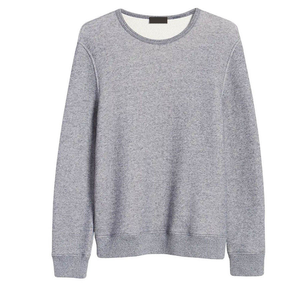 Sweat-shirt à col rond en molleton gris pour homme, coupe classique, manches classiques, respirant, coupe-vent, écologique, séchage rapide, décontracté - Product Image 1