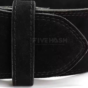 Ceinture de musculation en cuir robuste avec boucle à double ardillon pour la musculation en salle de sport - Product Image 5