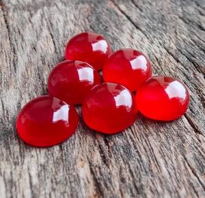 5 piezas de cabujones de ónix rojo, piedras preciosas redondas con parte trasera plana, piedra suelta natural para hacer joyas - Product Image 6