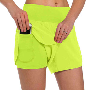 Yoga & Running High Waist Quick Dry Compression <b>Shorts</b> for <b>Women</b>-Skinny Fit Nylon Spandex - Product Image 3