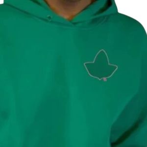 Sweat à capuche vert Ivy pour femme, pull décontracté avec détails brodés, sweat-shirt doux, vêtements de streetwear tendance - Product Image 2