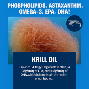 Capsules molles pures d'huile de krill avec supplément de comprimés de dosage d'astaxanthine et de phospholipides OEM pour adultes - Product Image 4